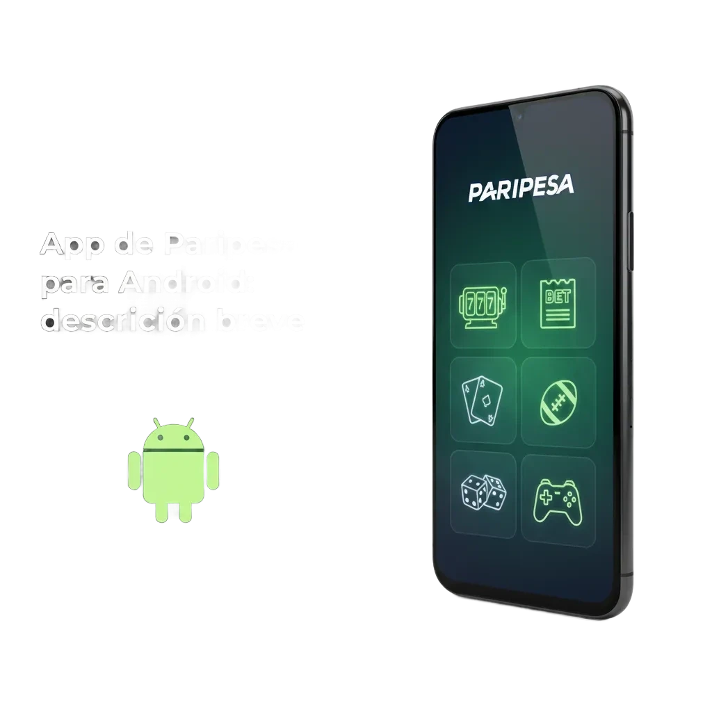 Teléfono Android con la app Paripesa: apuestas y casino, cajero móvil y cuotas en vivo en México