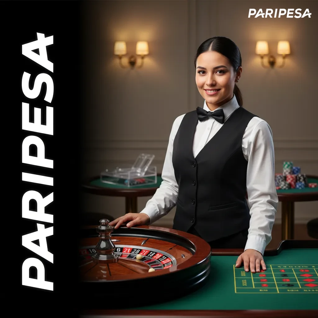 Interfaz de Live Casino de Paripesa con crupier en vivo, ruleta y blackjack en streaming HD y chat en tiempo real
