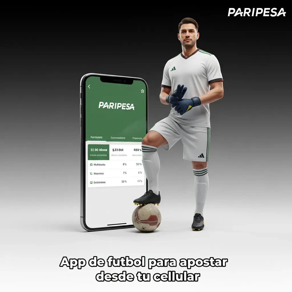 App de fútbol Paripesa en un celular: apuestas en vivo, momios, cupón, estadísticas y cash out para México.