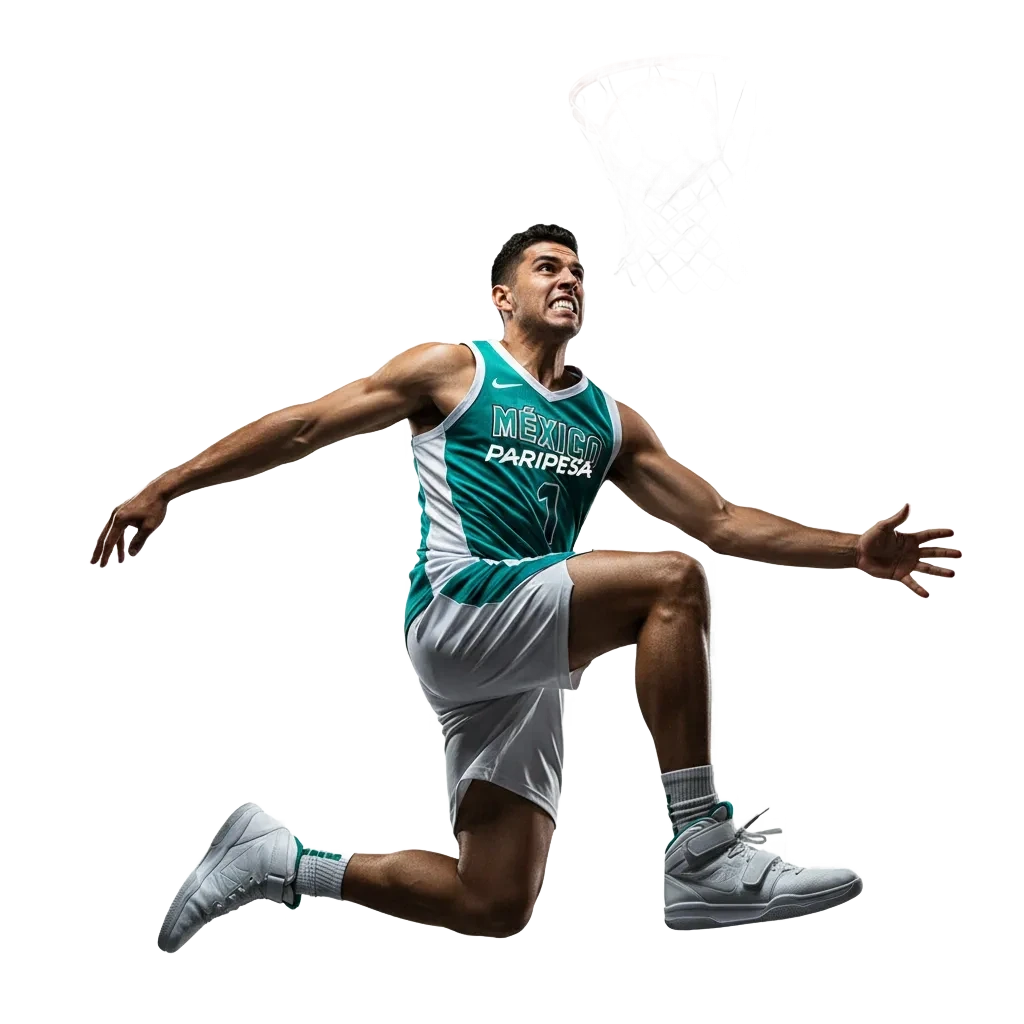 Interfaz móvil de apuestas de básquet en México con cuotas en vivo, hándicap, cash out y estadísticas en tiempo real.