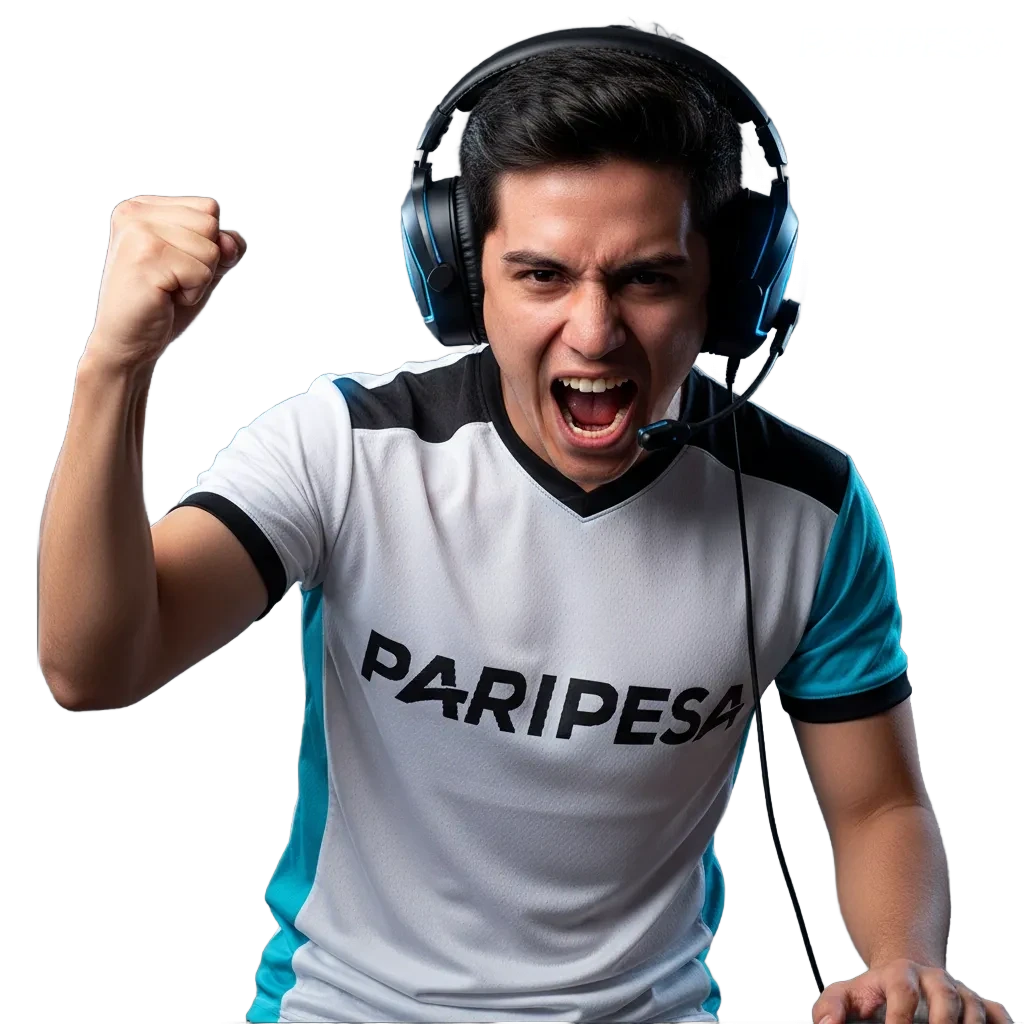 Publicidad de apuestas eSports en México con cuotas altas, bono 100% hasta 32000 MXN y 150 giros gratis en Paripesa