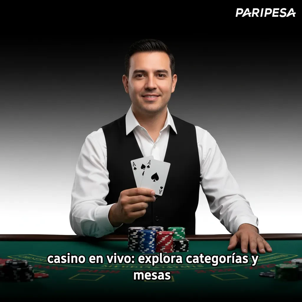 Lobby de crupier en vivo de Paripesa con categorías: ruleta, blackjack, baccarat, póker, juegos de TV, dados y Sic Bo.