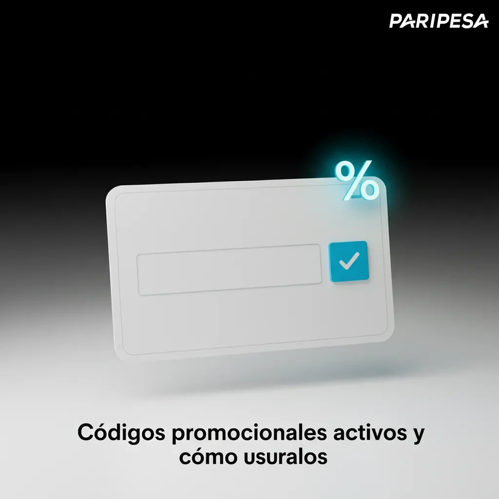 Tabla con códigos PARI-MX y PARI-SPORT; pasos: ingresar código, revisar términos, verificar cuenta, depositar y activar bono