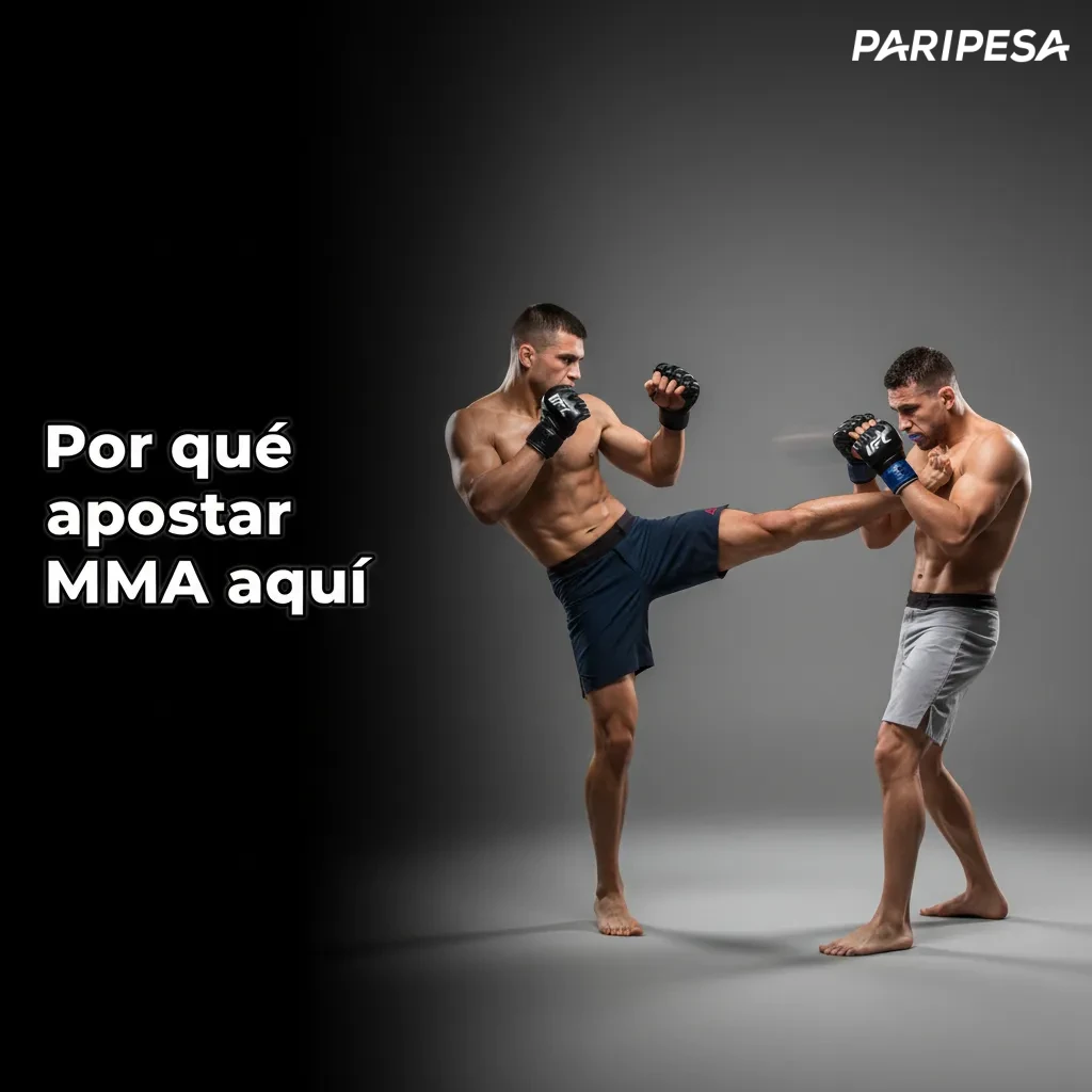 Banner 'Por qué apostar MMA aquí': cuotas en MXN, mercados, en vivo por asalto, cash out, estadísticas, pagos locales.