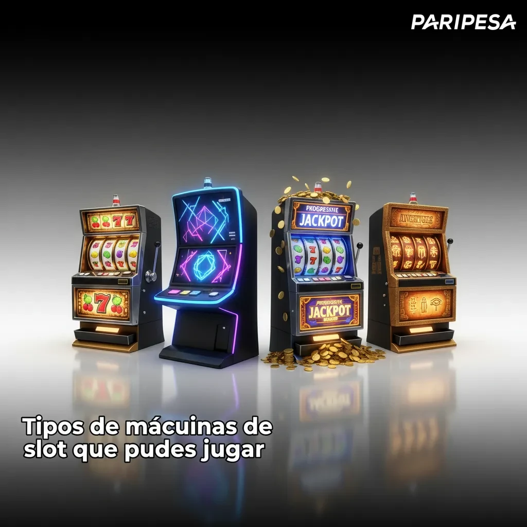 Banner de casino con categorías de slots: 3 carretes, video, Megaways, jackpots, Cluster Pays y Hold and Win.
