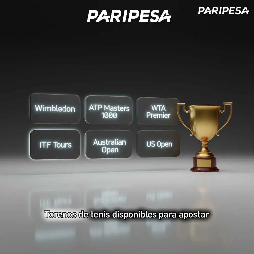 Torneos de tenis para apostar: Grand Slams, ATP/WTA, Finals, Davis/BJK, Challenger e ITF; filtros por superficie y calendario