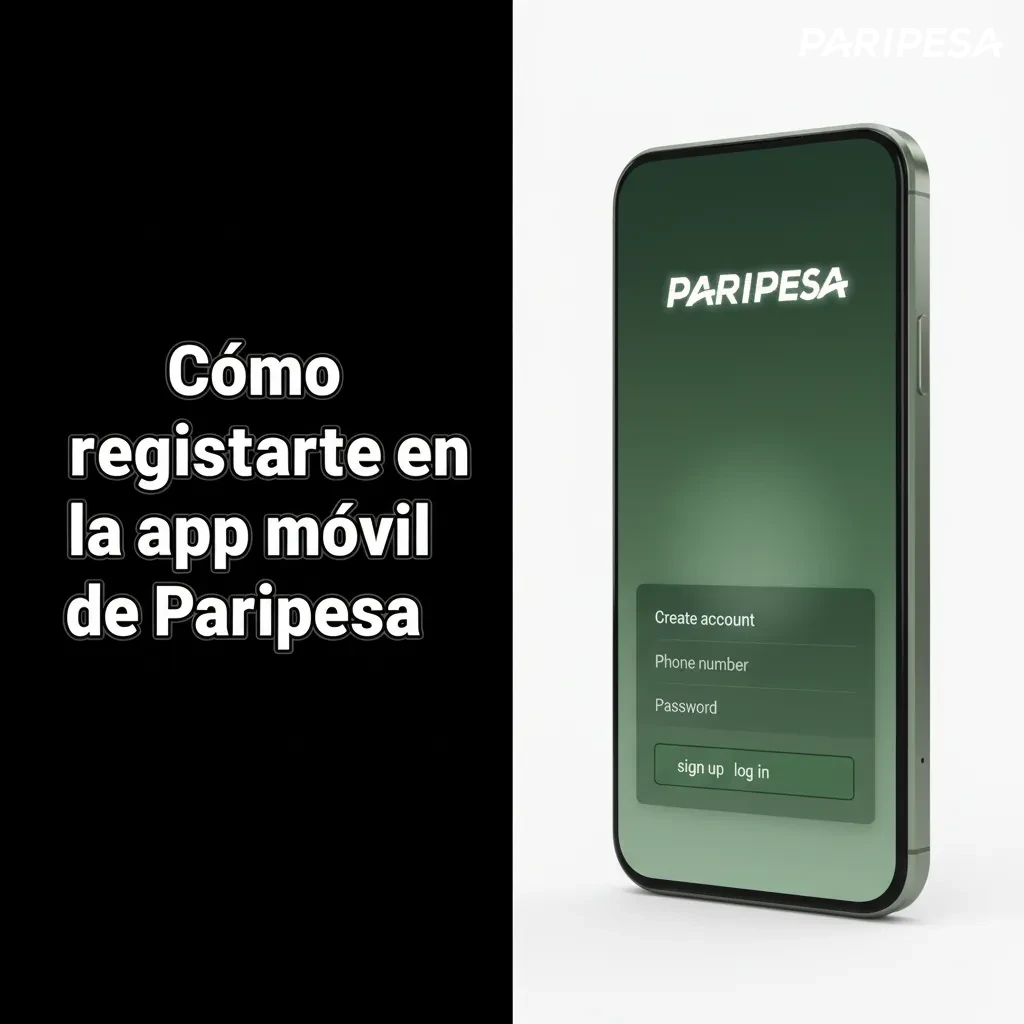 Pantalla de la app Paripesa en iPhone mostrando registro: país México, MXN, correo/teléfono, contraseña y campo de código.