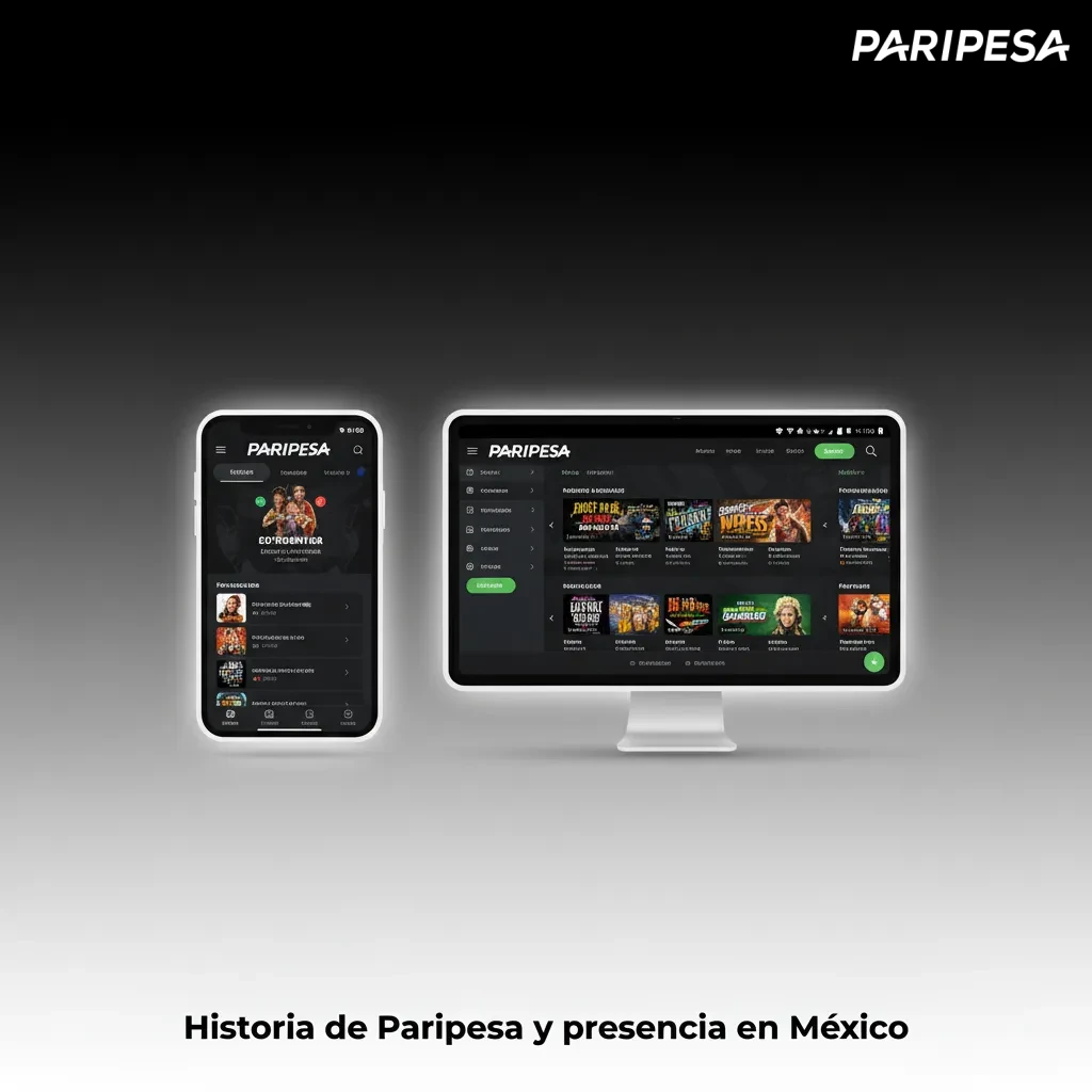 Infografía: historia de Paripesa y presencia en México; apuestas móviles, licencia internacional y enfoque educativo.