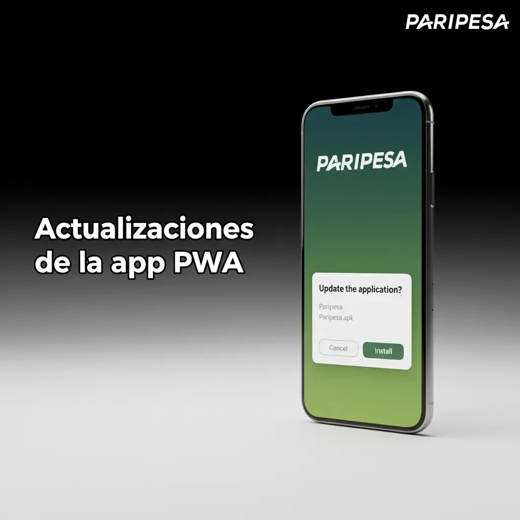 App PWA de Paripesa se actualiza automáticamente al abrir; versión web siempre al día, sin descargas manuales.
