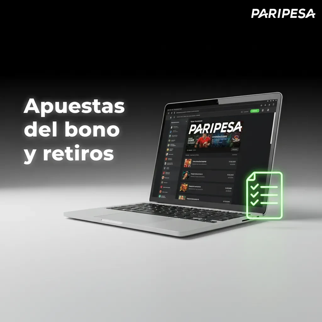 Infografía sobre cuenta de bono, rollover y retiro en Paripesa: requisitos, límites, plazos y giros gratis.