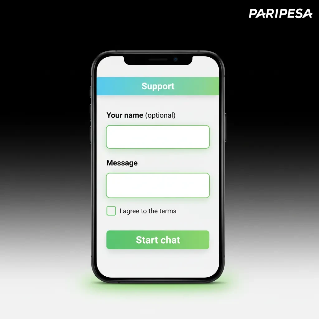Pantalla de inicio de sesión de Paripesa con email/teléfono, contraseña, Face ID/Touch ID y enlace Recuperar clave.