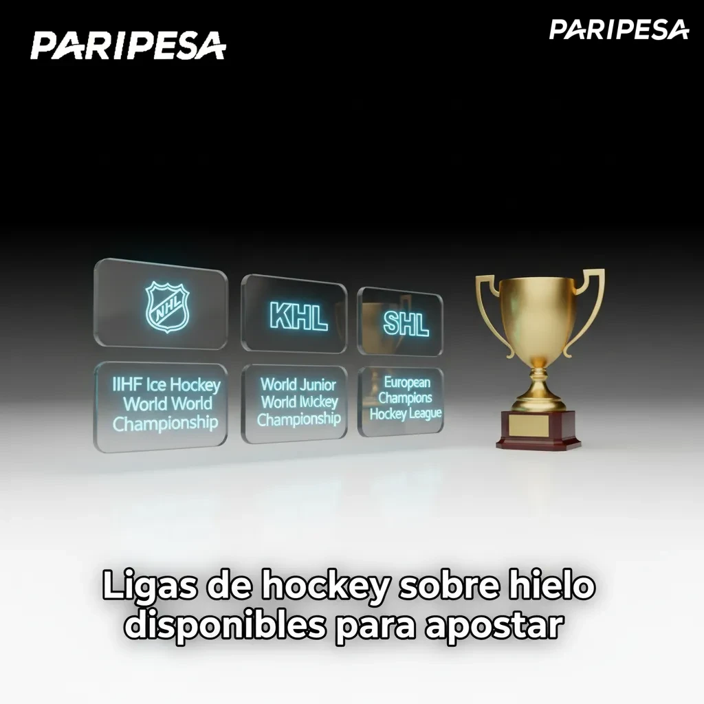 Ligas de hockey para apostar en Paripesa: NHL, AHL, KHL, SHL, Liiga, DEL, Champions Hockey League e IIHF.
