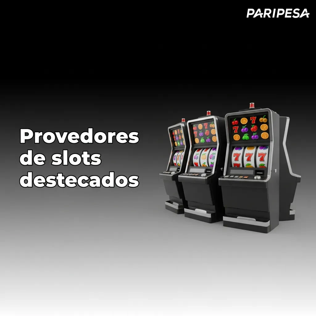Proveedores de slots destacados en Paripesa: logos de Pragmatic Play, Play’n GO, NetEnt, Playtech, Yggdrasil y más.