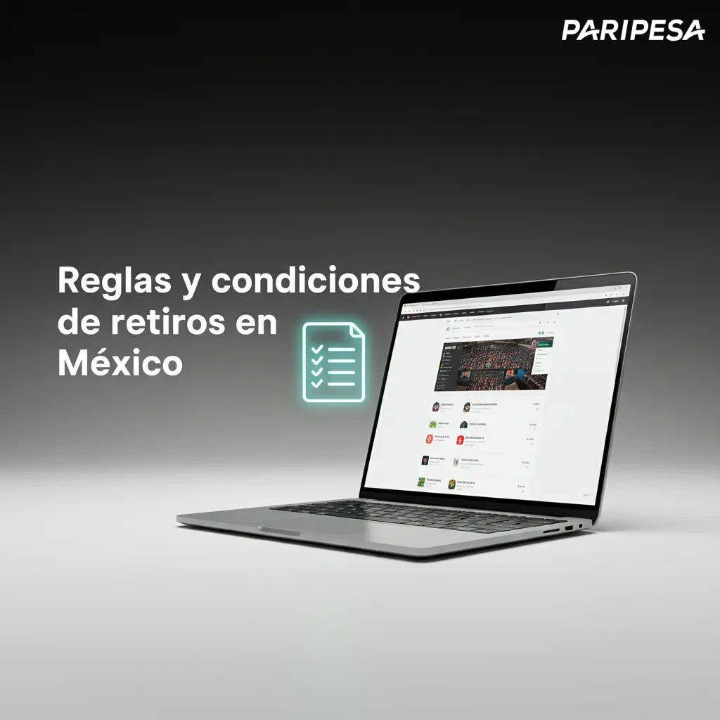 Infografía de reglas de retiro en México: KYC, titular igual, mismo método, mínimo $100 MXN, límites y bonos con rollover.