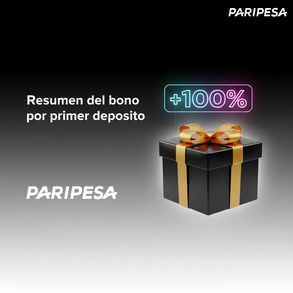Resumen bono de primer depósito Paripesa MX: 100% hasta 32,000 MXN + 150 giros; requisitos al activar y depósito en Caja.