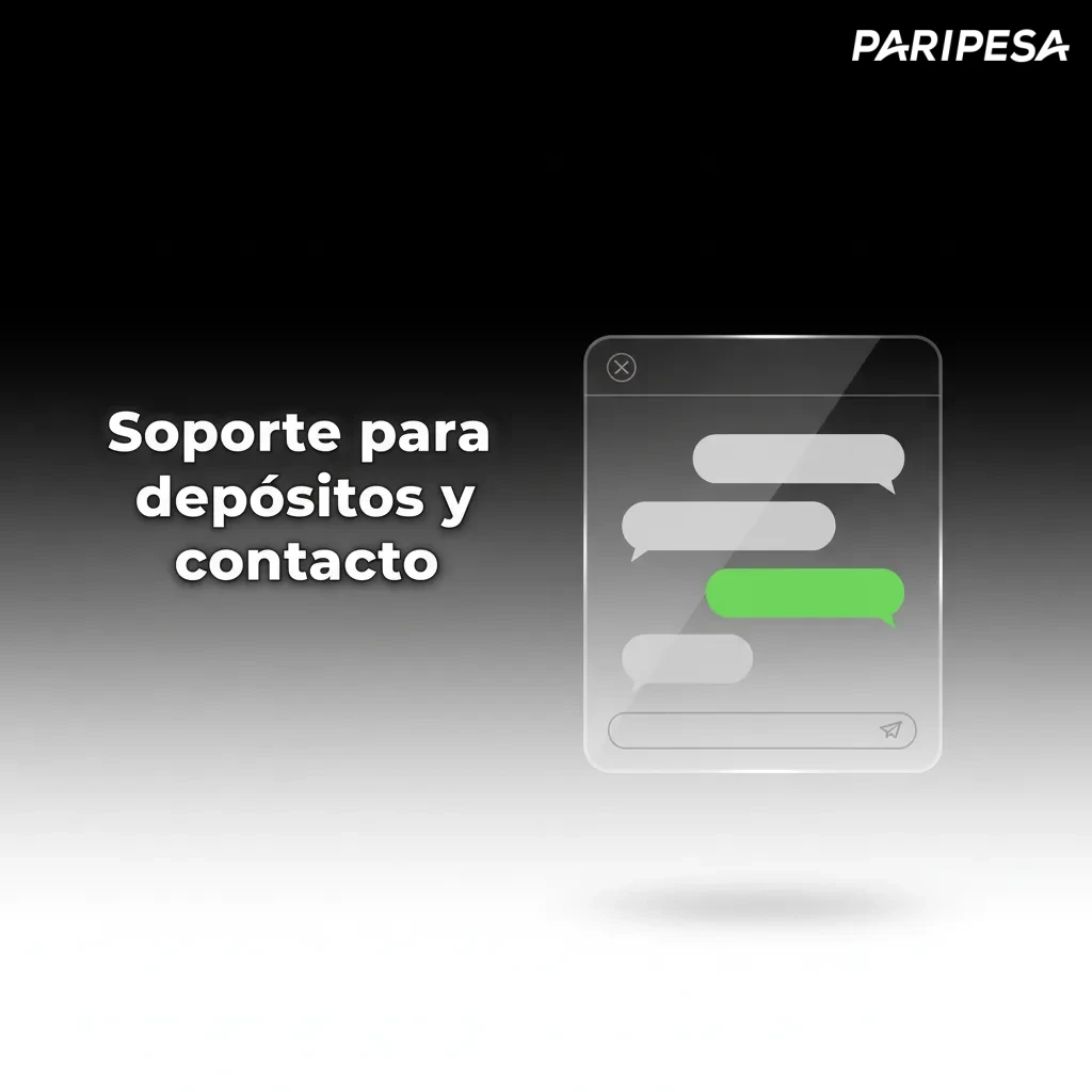 Soporte para depósitos: chat en vivo 24/7, correo support@paripesa.com y centro de ayuda en paripesa.com/help.
