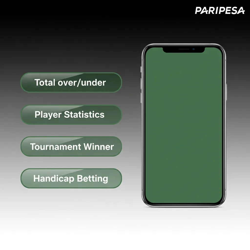 Lista en app con tipos de apuesta: Sencilla, Combinada, Sistema, Hándicap asiático y Más/Menos, con definiciones breves