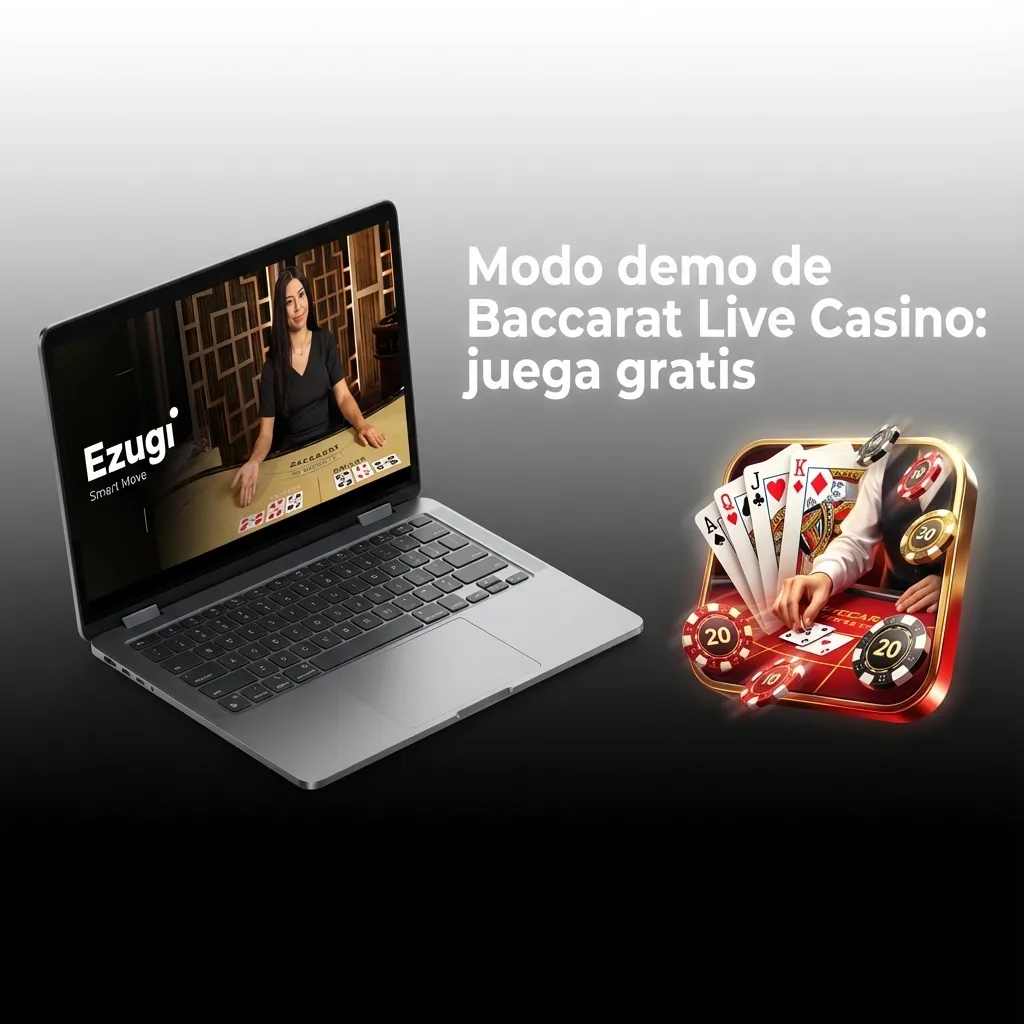 Jugador probando la versión demo de Baccarat Live Casino con fichas virtuales en pantalla de Paripesa