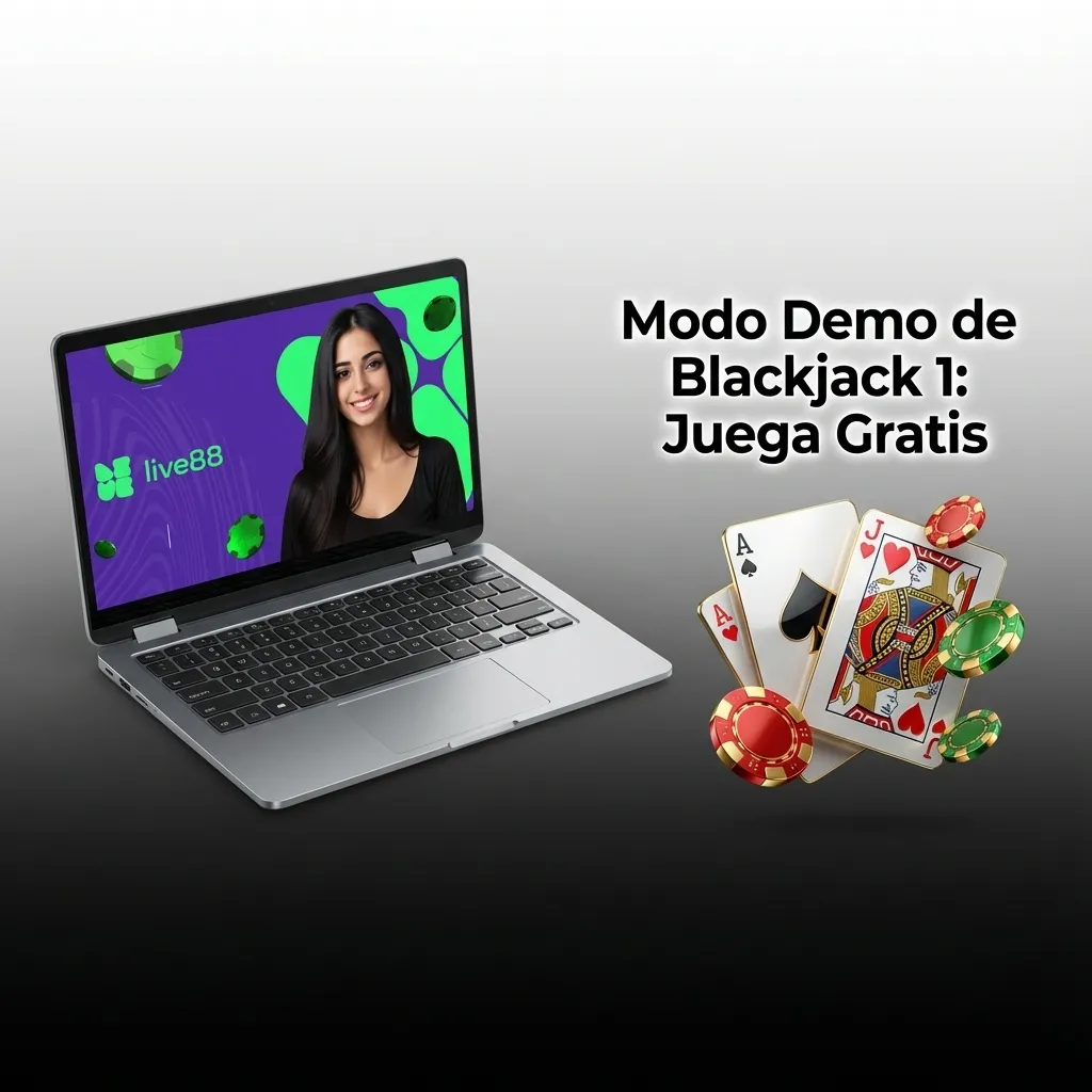 Interfaz de Blackjack 1 en modo demo con créditos virtuales para practicar gratis antes de jugar con dinero real