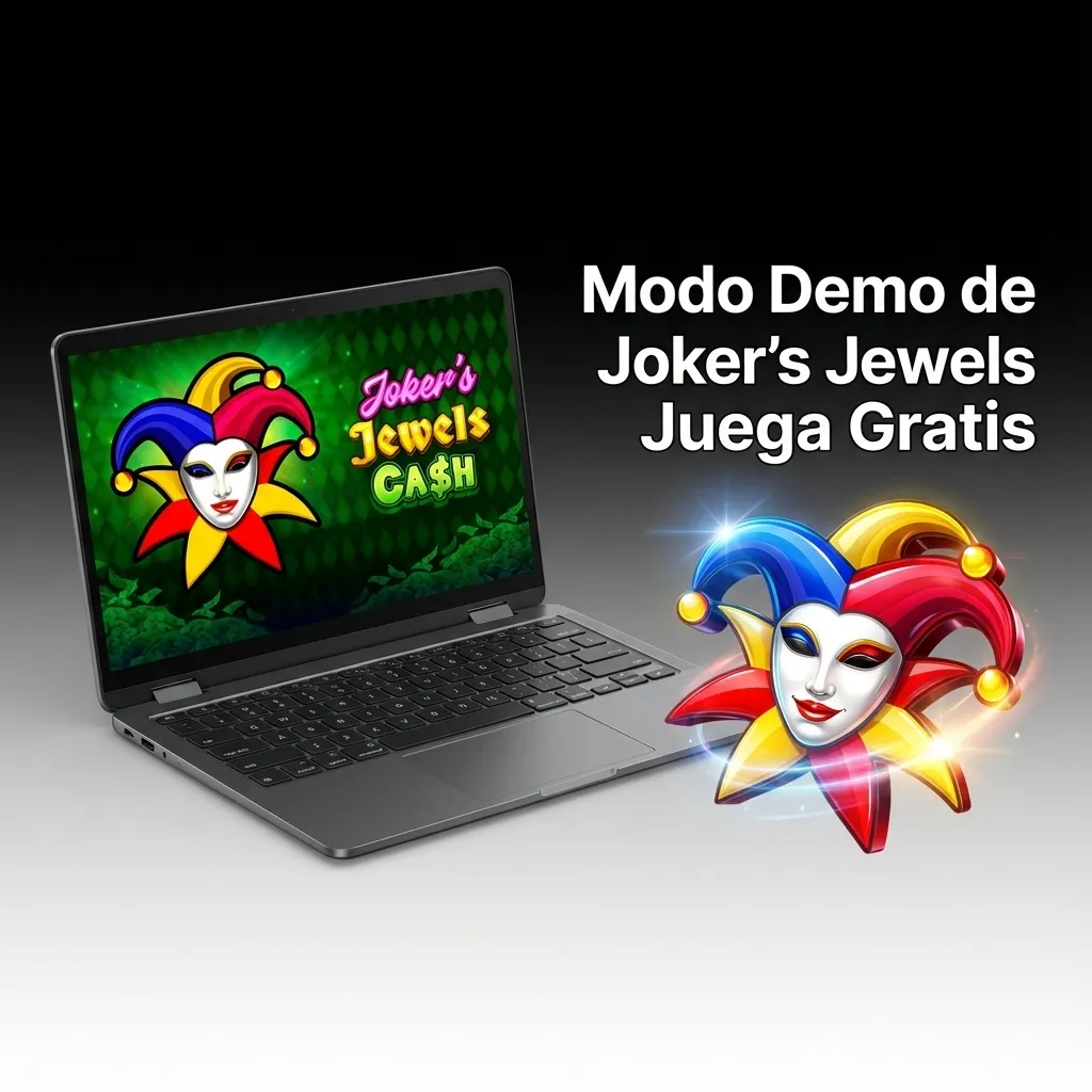 Pantalla de demostración de Joker's Jewels Cash con créditos virtuales y símbolos de comodín en slots de casino en línea