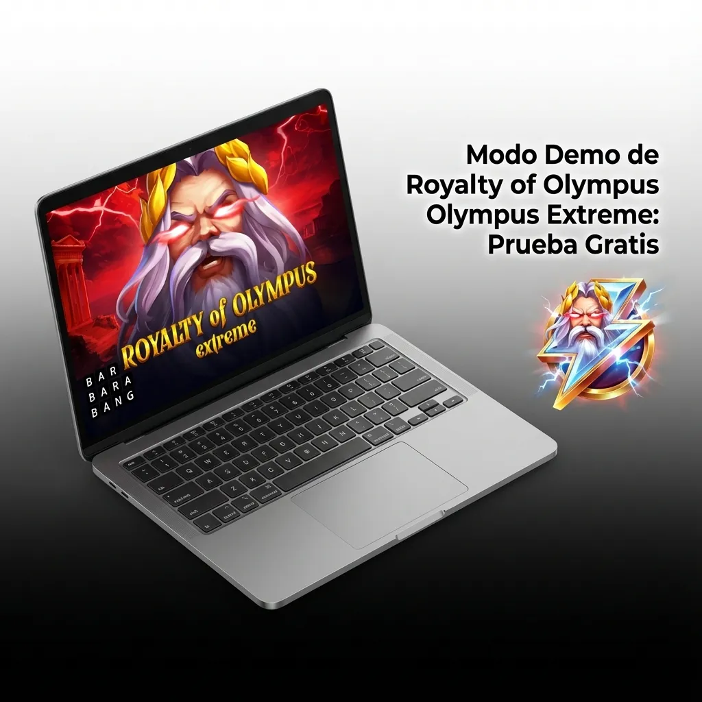 Interfaz del modo demo de Royalty of Olympus Extreme mostrando créditos virtuales para jugar sin riesgo