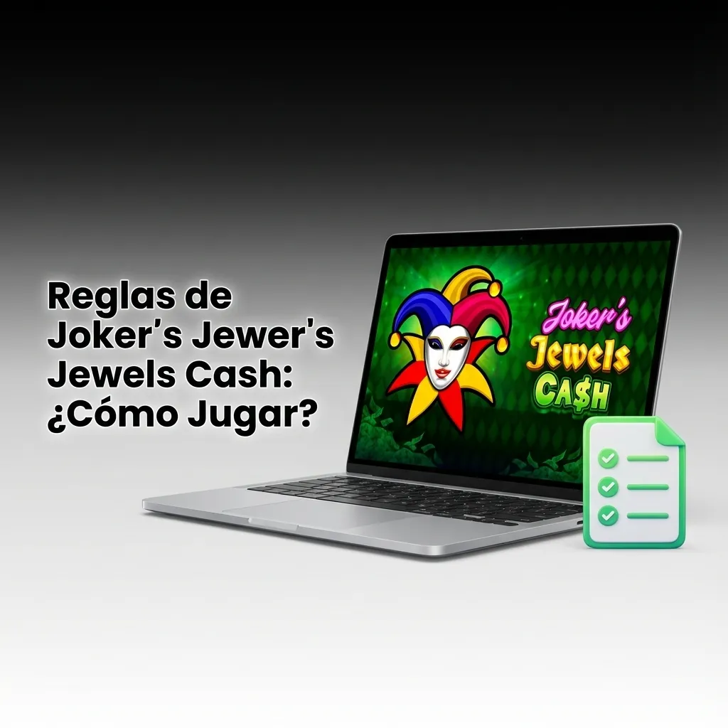 Joker's Jewels Cash slot machine showing 5 reels, 3 rows, and colorful jewel symbols with Joker wild card on display