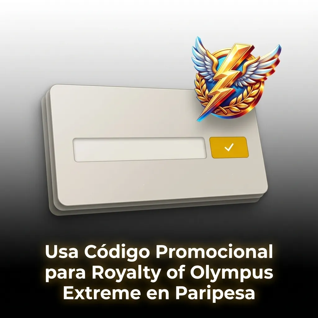 Jugador ingresando código promocional CASINOMAX en Paripesa para obtener bonos en Royalty of Olympus Extreme