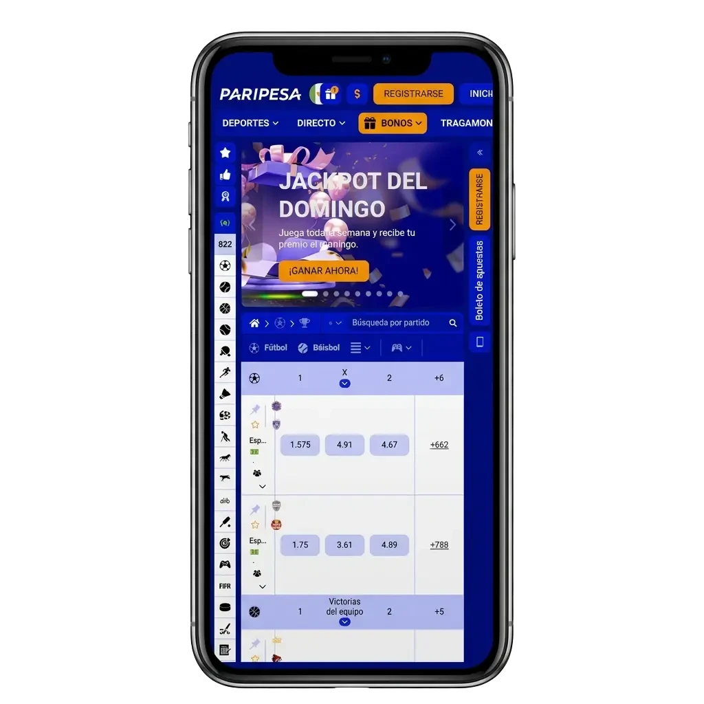 Descarga la App Paripesa para Android e iOS en México con bonos de bienvenida para deportes y casino.