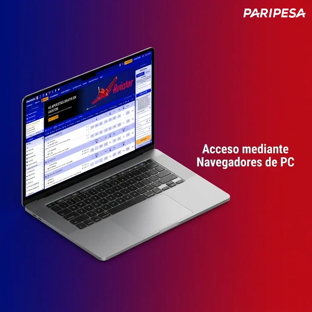 Sitio web de Paripesa en navegador de PC (Windows/macOS) para hacer apuestas rápidas sin instalar clientes.