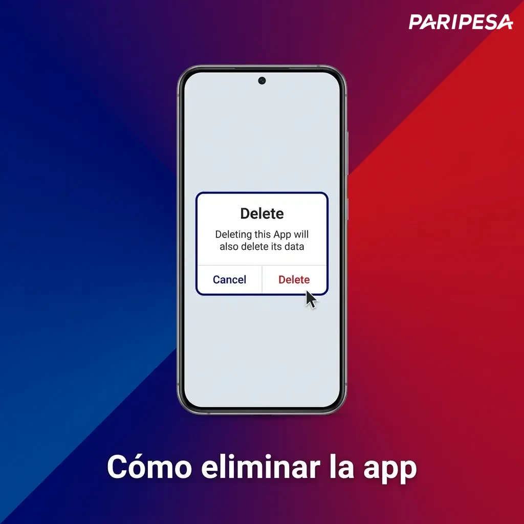 Guía para desinstalar la app en Android y eliminar el marcador PWA en iOS.