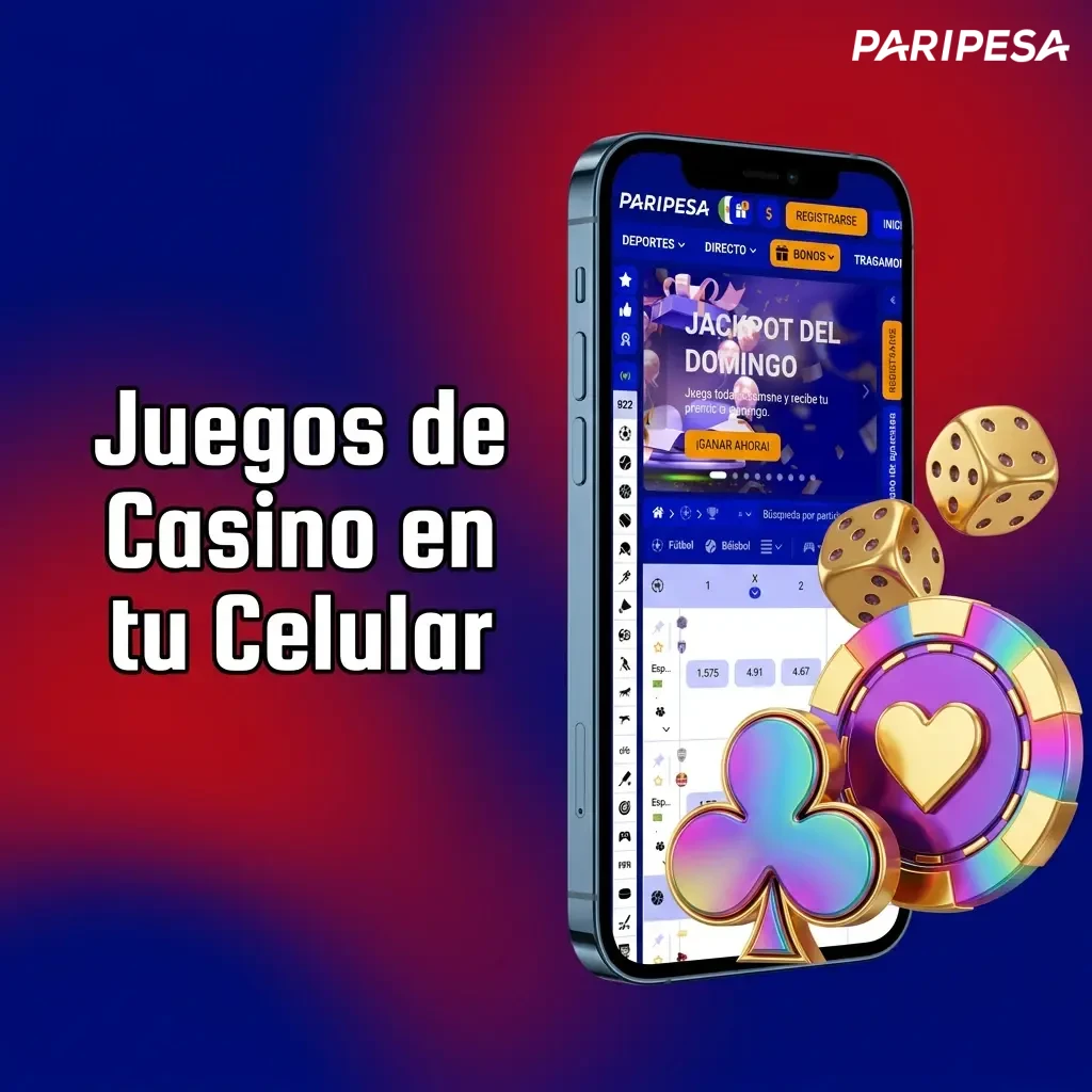 Celular mostrando juegos de casino en HD como tragamonedas, ruleta y blackjack en pantalla táctil.
