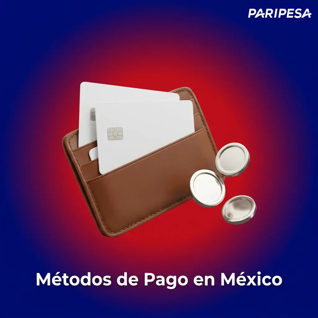 Métodos de pago en la app de Paripesa México: Visa, MasterCard, billeteras electrónicas y criptomonedas.