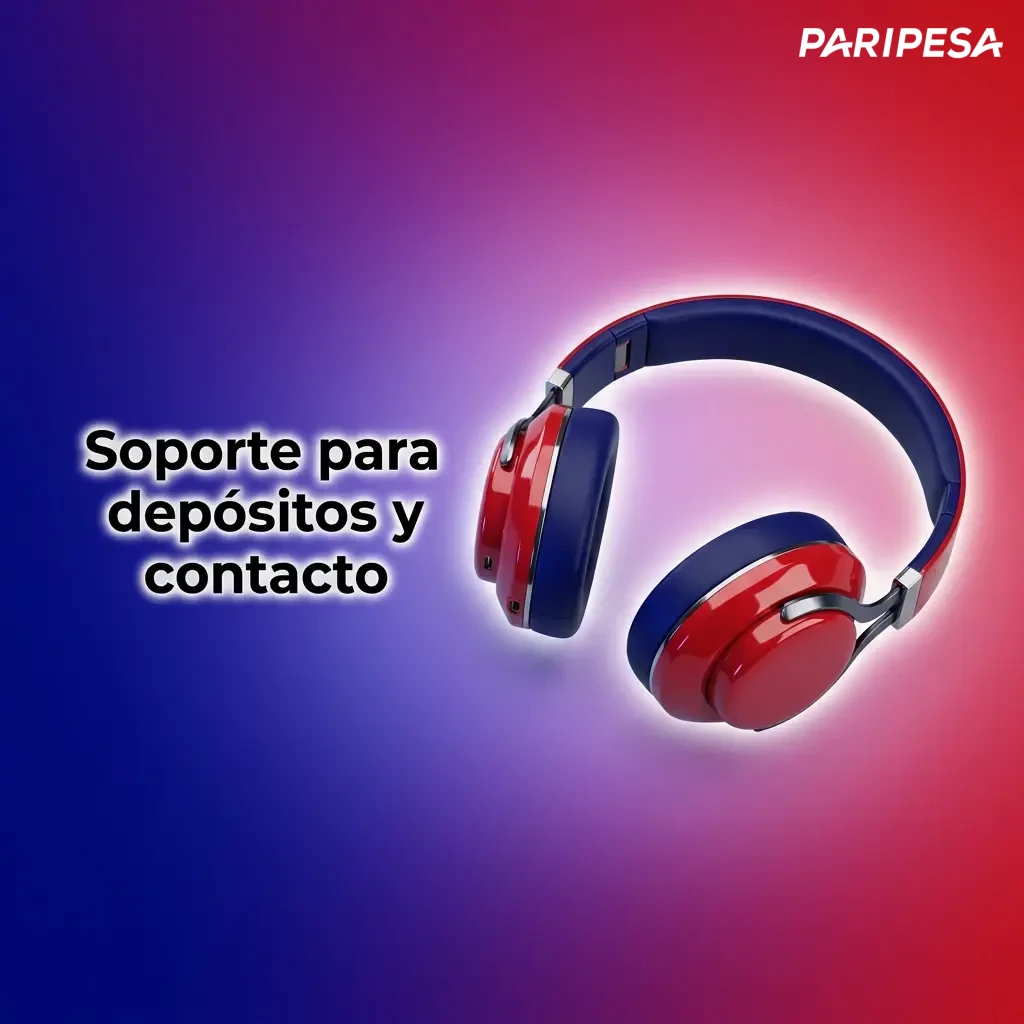 Opciones de soporte para depósitos en PariPesa: chat en vivo 24/7, correo electrónico y centro de ayuda.
