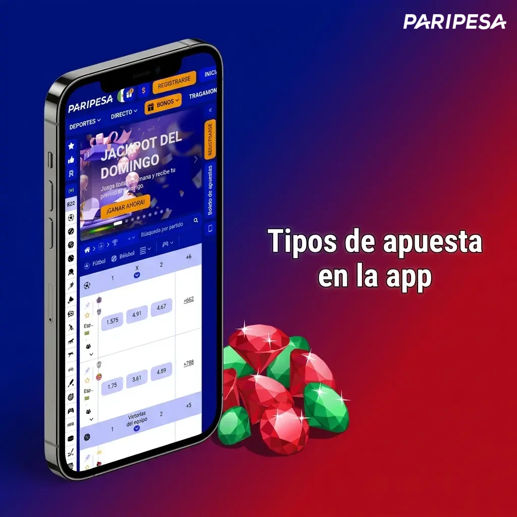 Tipos de apuesta en la app