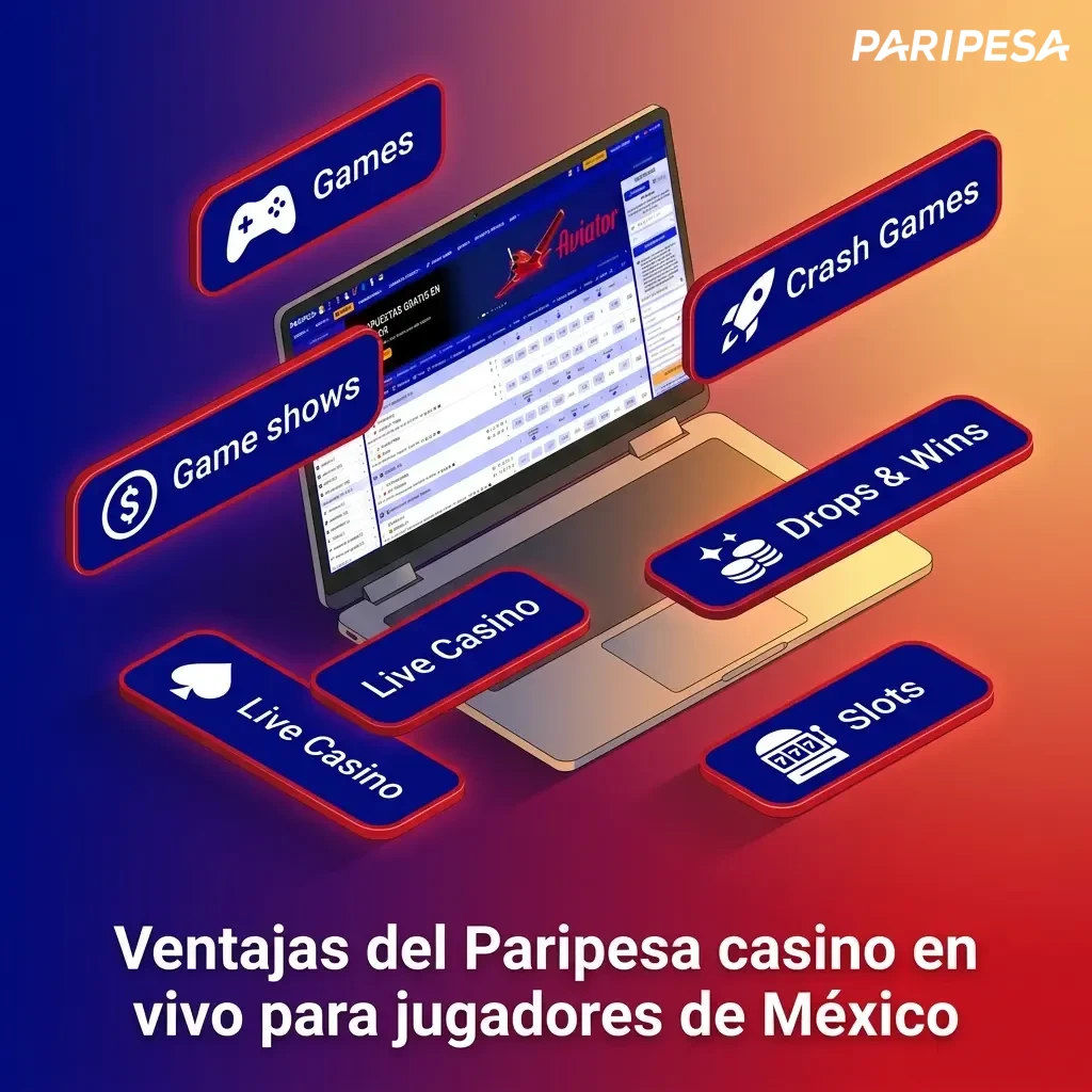 Casino en vivo de Paripesa en México: crupier real, transmisión HD, chat interactivo y apuestas en pesos.